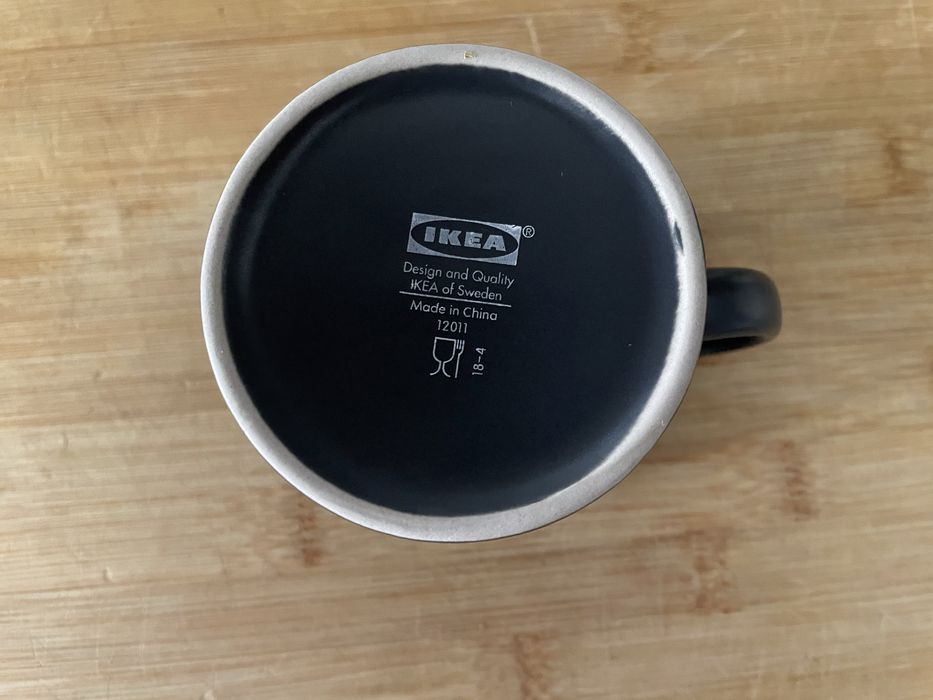 4 Chavenas de pequeno-almoço  pretas IKEA