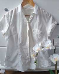 Biała koszula na krótki rękaw XL
