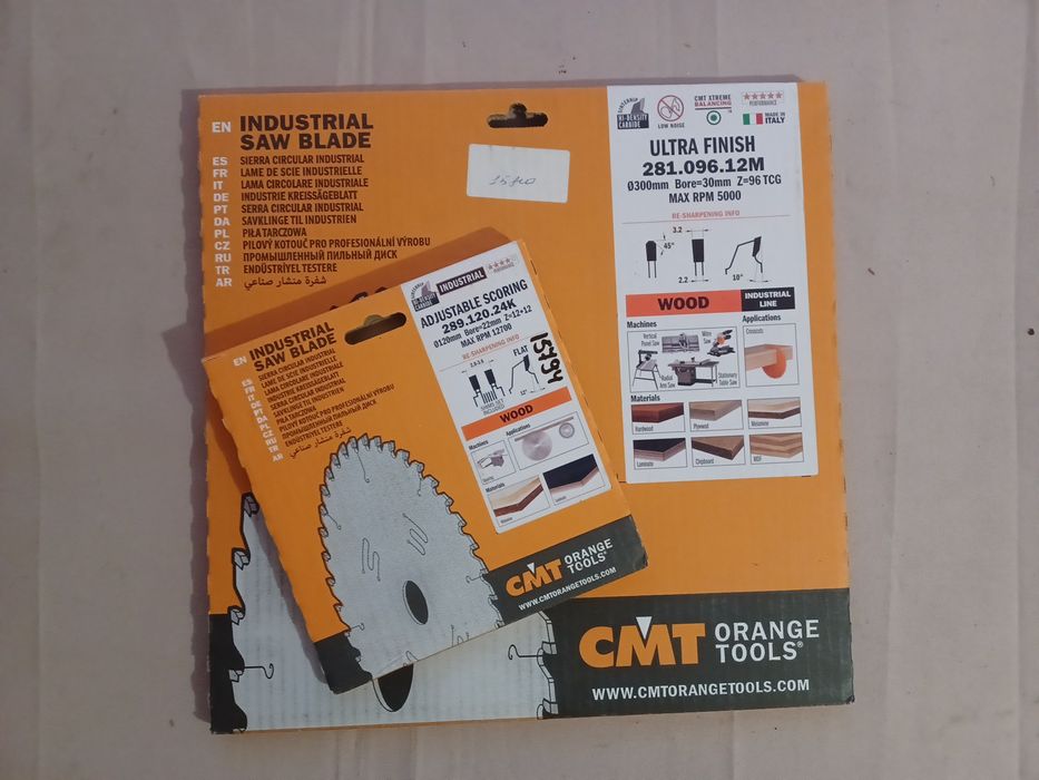 Пильні диски для розкрійного станка. Комплект пильних дисків СМТ