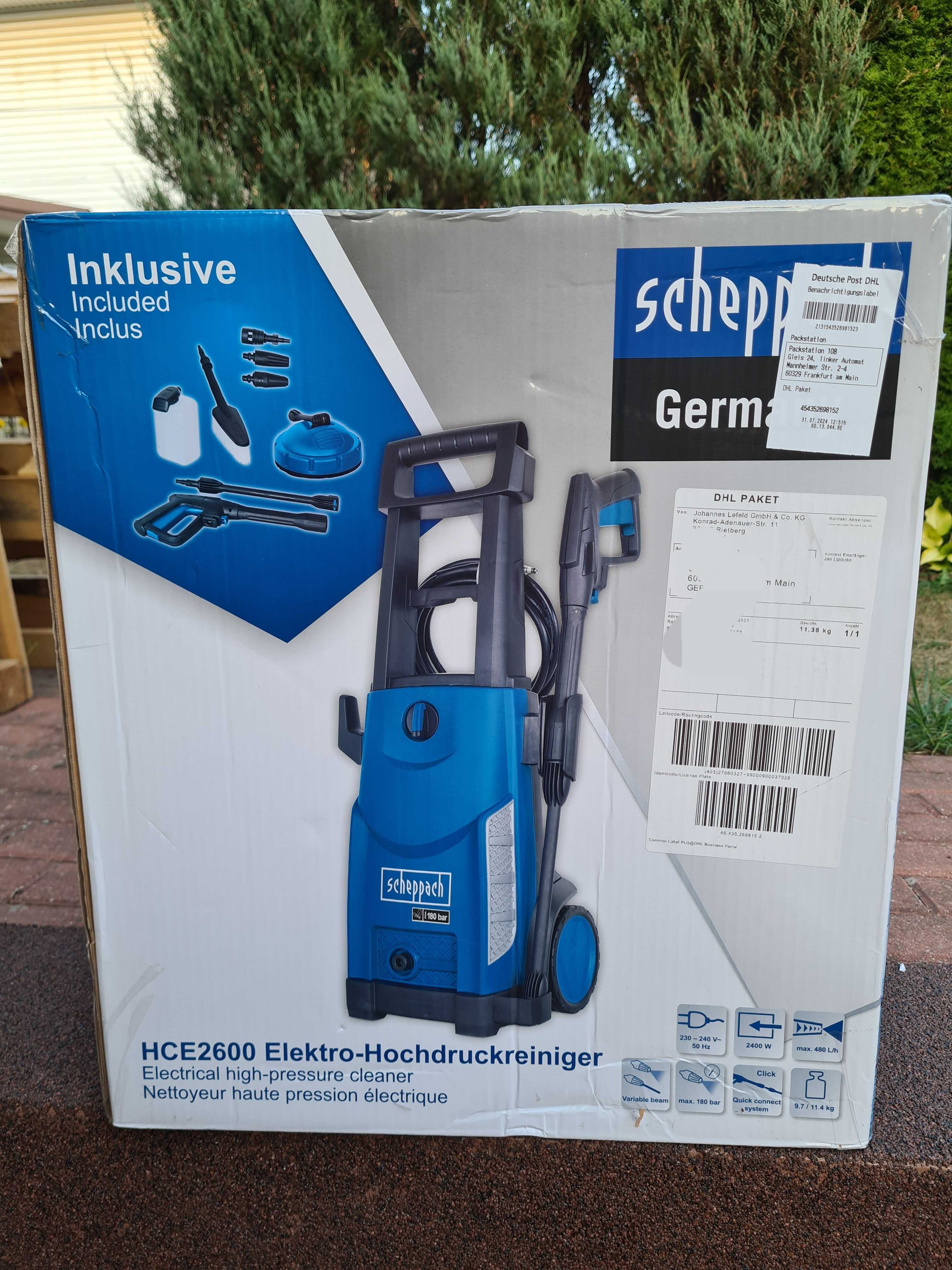 Myjka ciśnieniowa Scheppach HCE 2600 NOWA