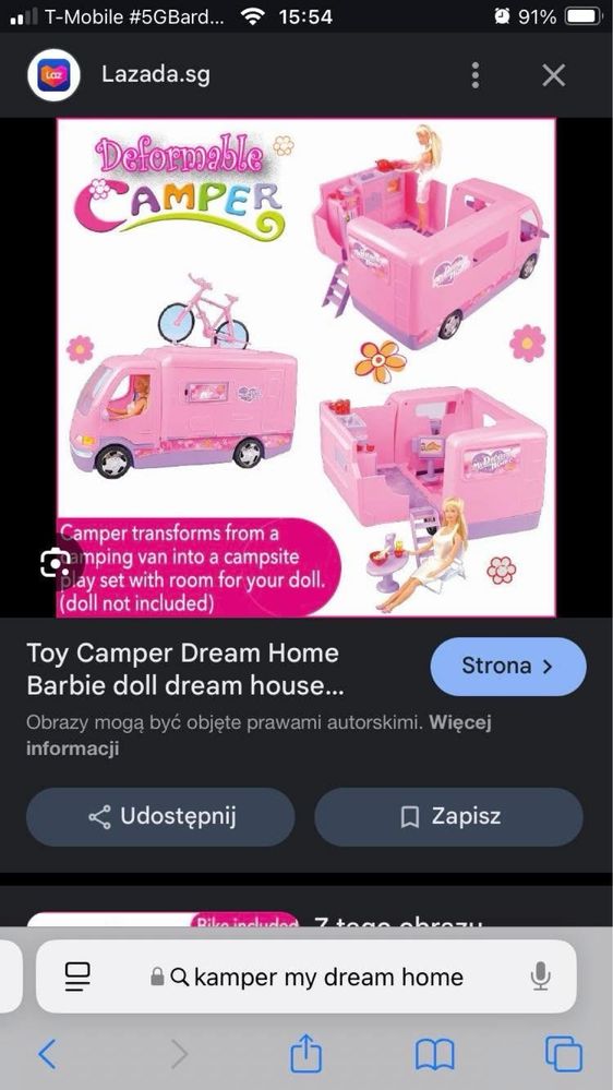 Camper Barbie nowy
