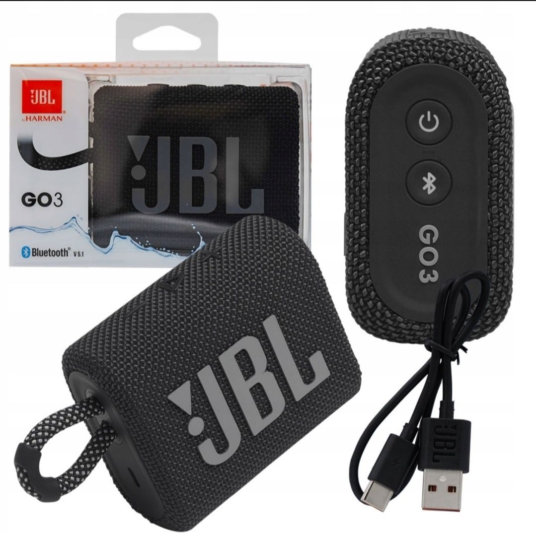 Głośnik JBL GO3 oryginalny czarny Wodoodporny przenośny bluetooth