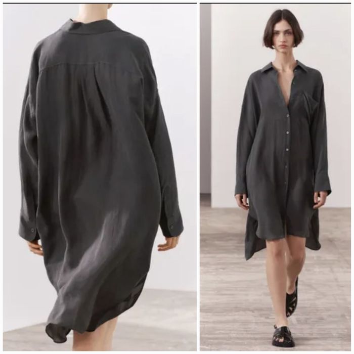 Шикарна струмуюча подовжена блуза-сукня Zara zw collection. New