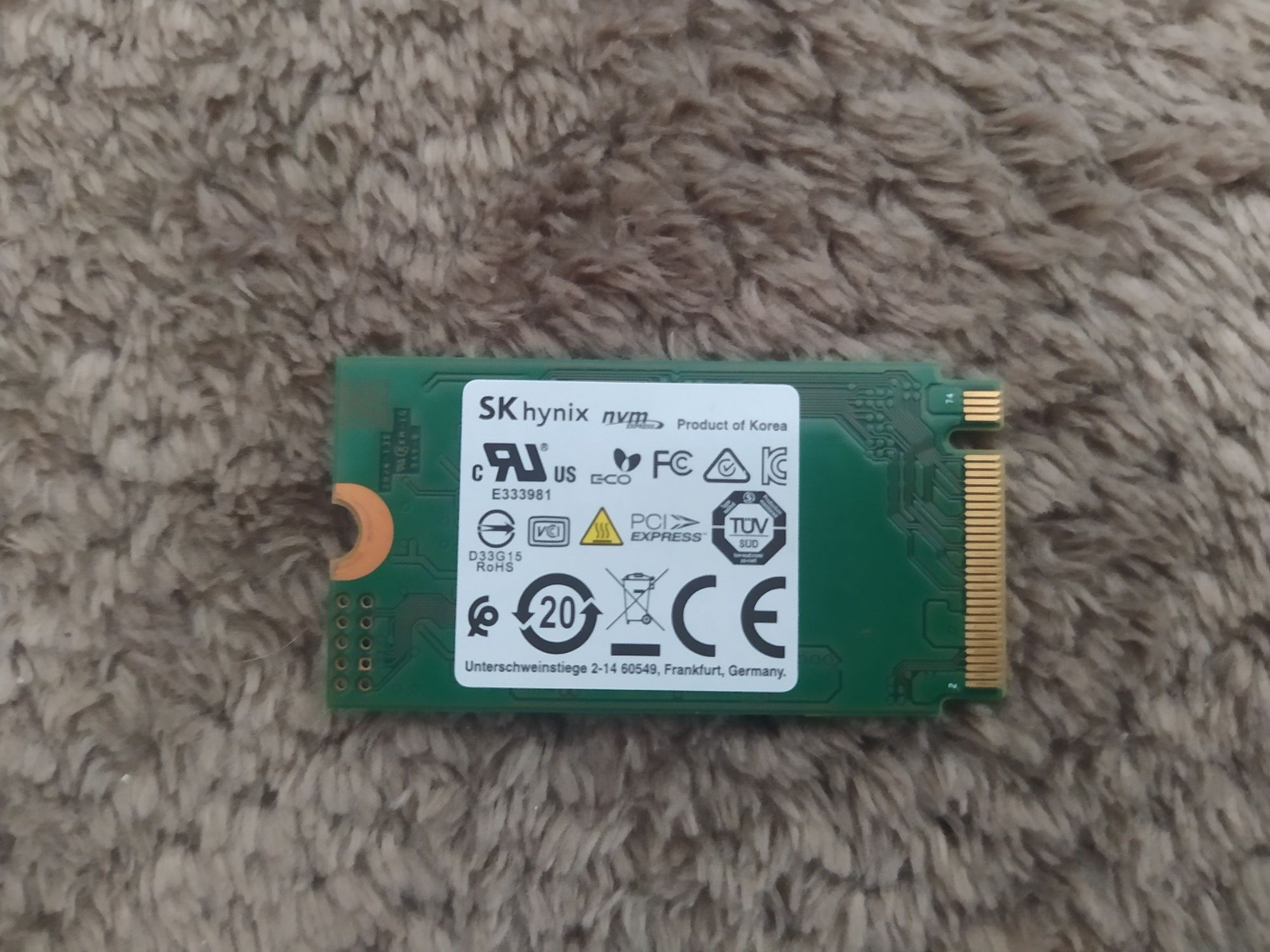 SSD диск SK hynix BC511 256Gb NVMe PCIe M.2 2242 (HFM256GDHTNI-87A0B)