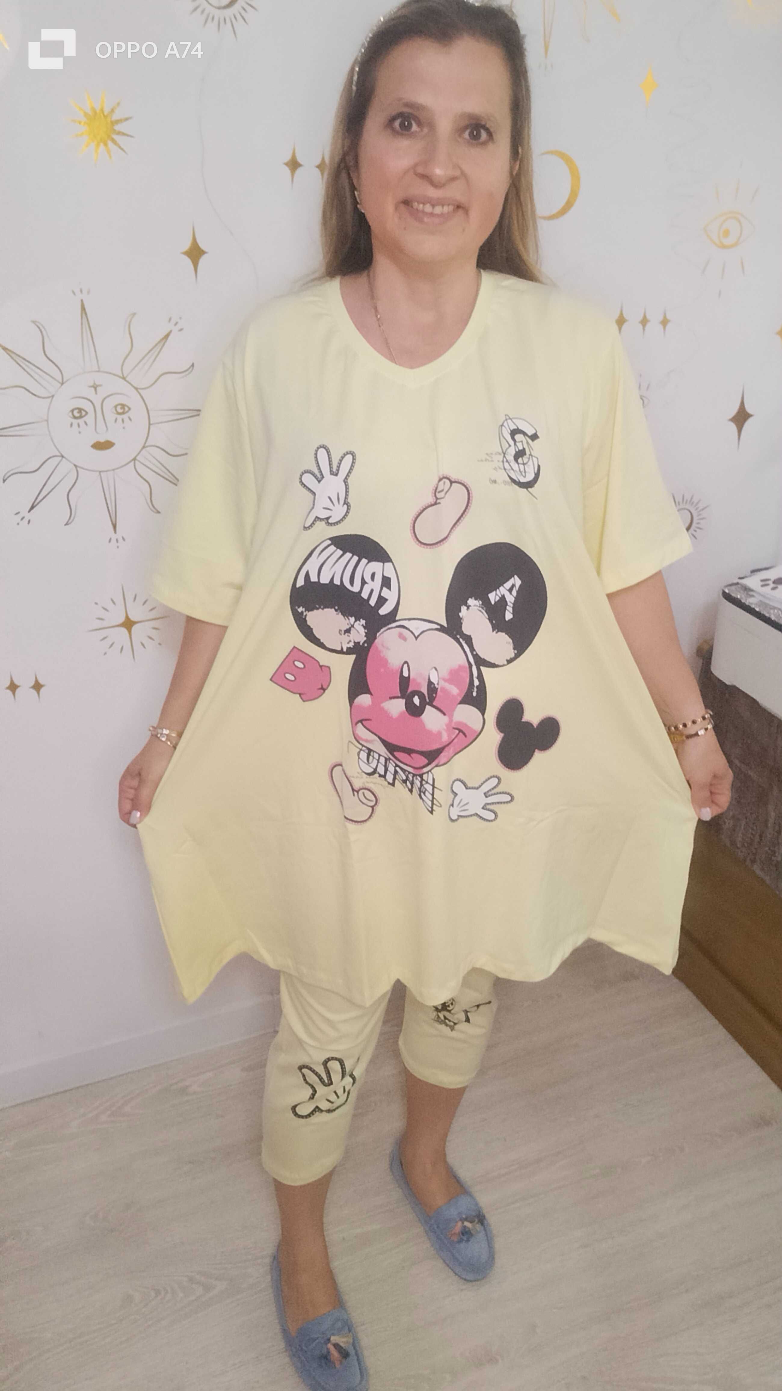 Komplet Dres Plus Size Oversize 3XL-4XL Tunika + Getry Myszka MIKI