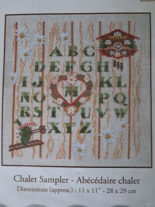 Kit de ponto cruz "Chalet sampler" da DMC