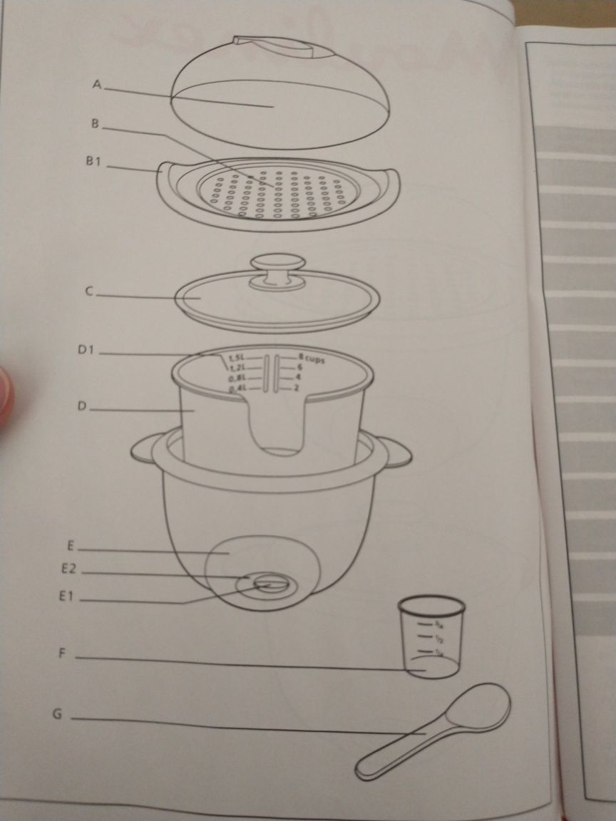 Máquina de cozer arroz e a vapor Moulinex Nova