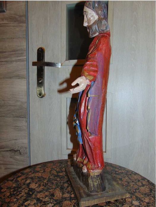 Przedwojenna drewniana figura Św.Józef,wys.54 cm.