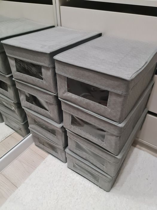 Organizery tekstylne szare 8 sztuk