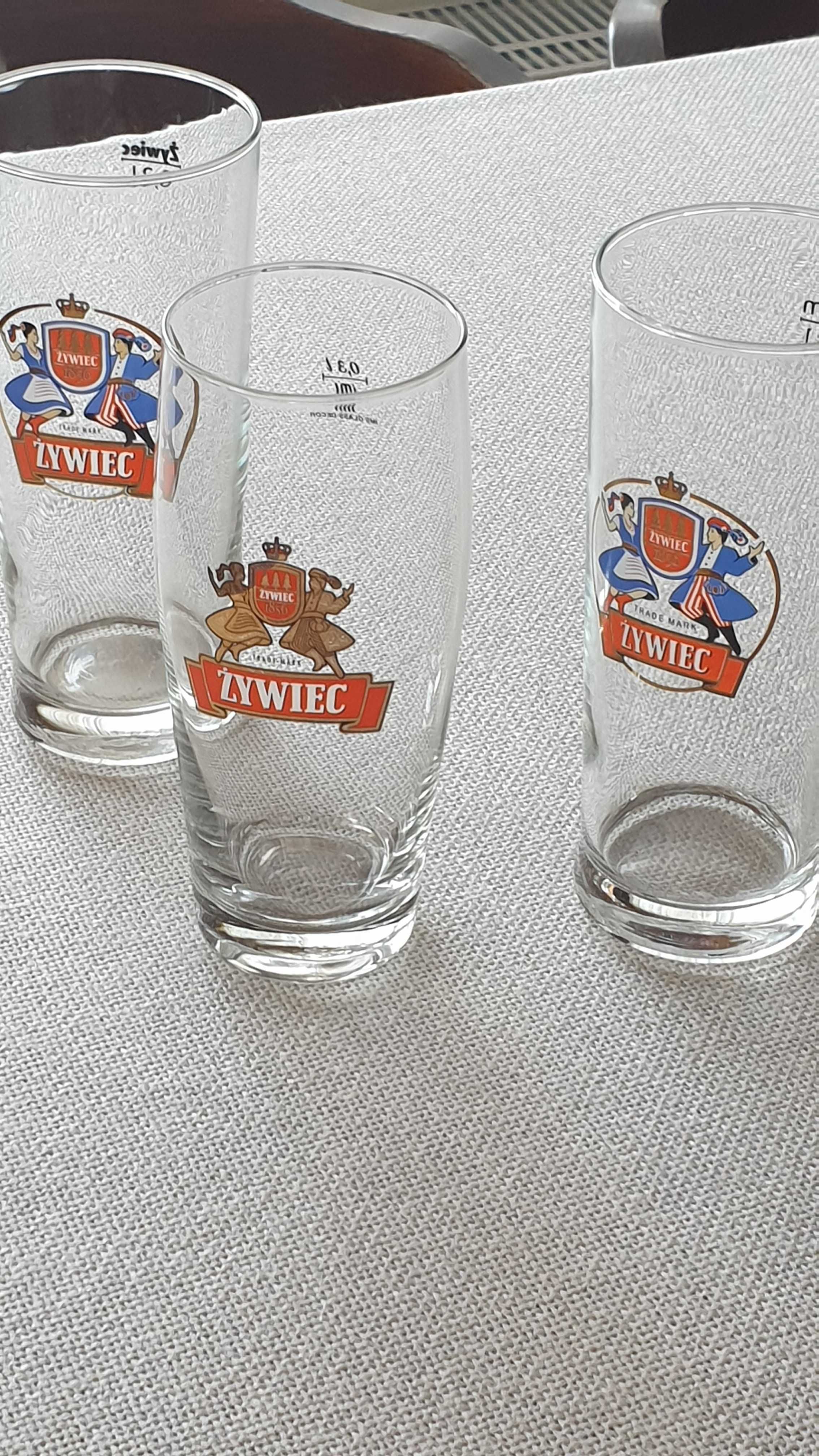 Trzy szklanki 0,3l z logo Żywiec