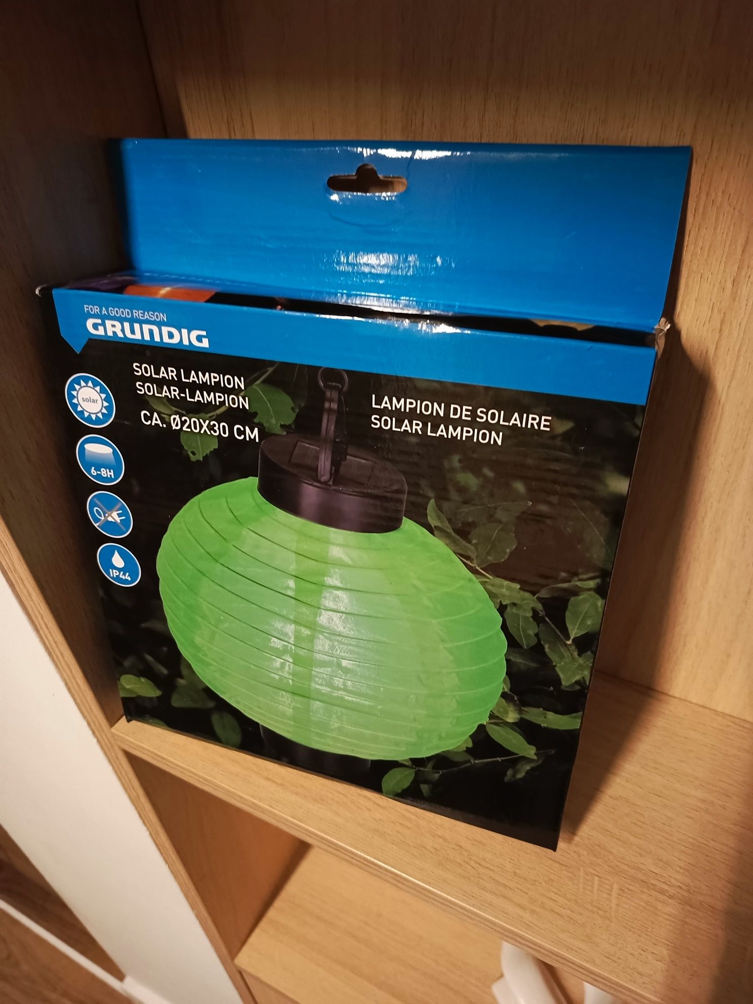 Grundig Lampion solarny LED zielony