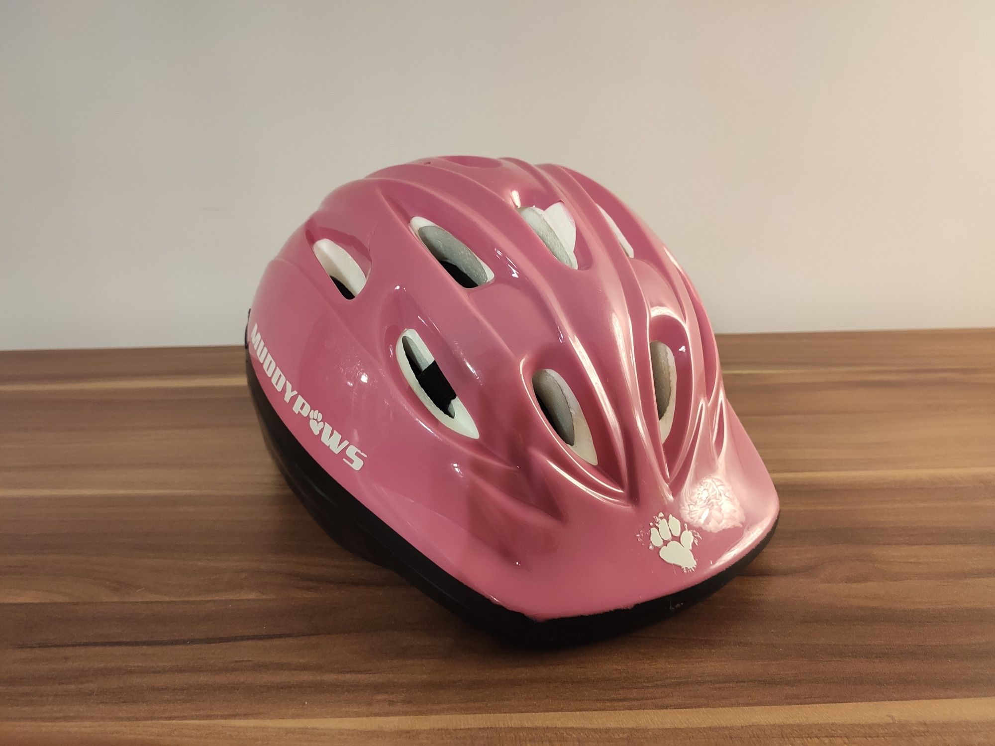 Kask rowerowy dziewczęcy rozowy rozmiar XS dla dziecka w wieku 5+