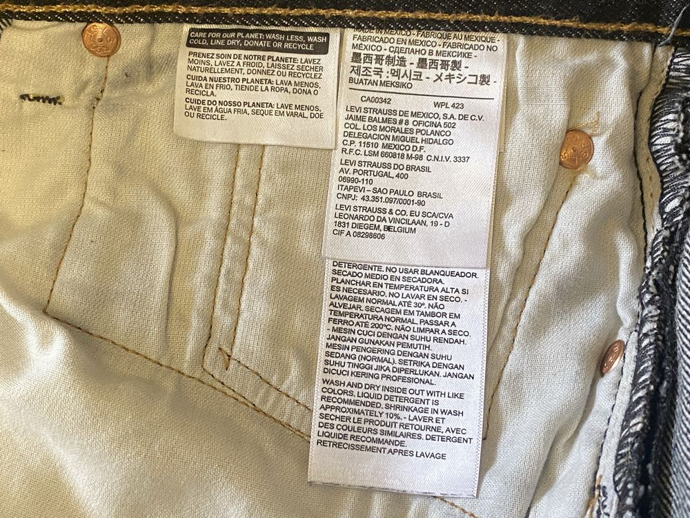 Джинси Levis 501 W40 L34 denim