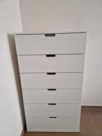 Biała komoda IKEA NORDLI - 6 szuflad - stan idealny