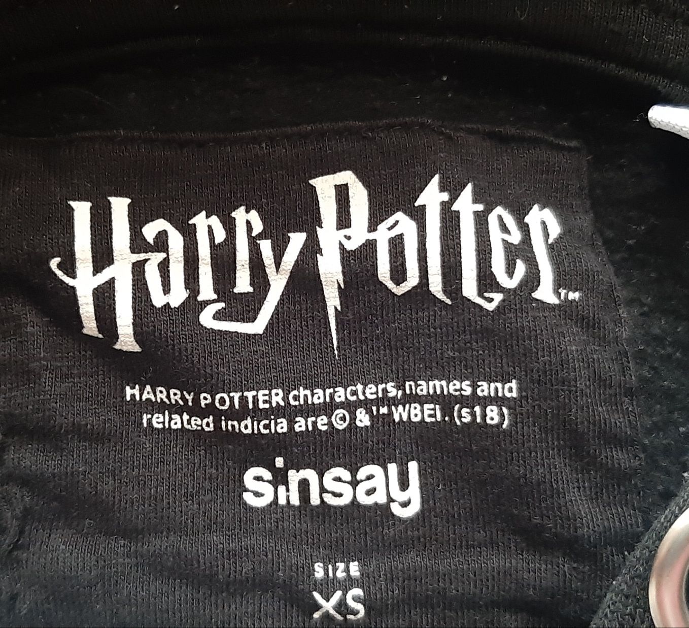 Czarna bluza z kapturem Harry Potter, Sinsay, rozm. XS.