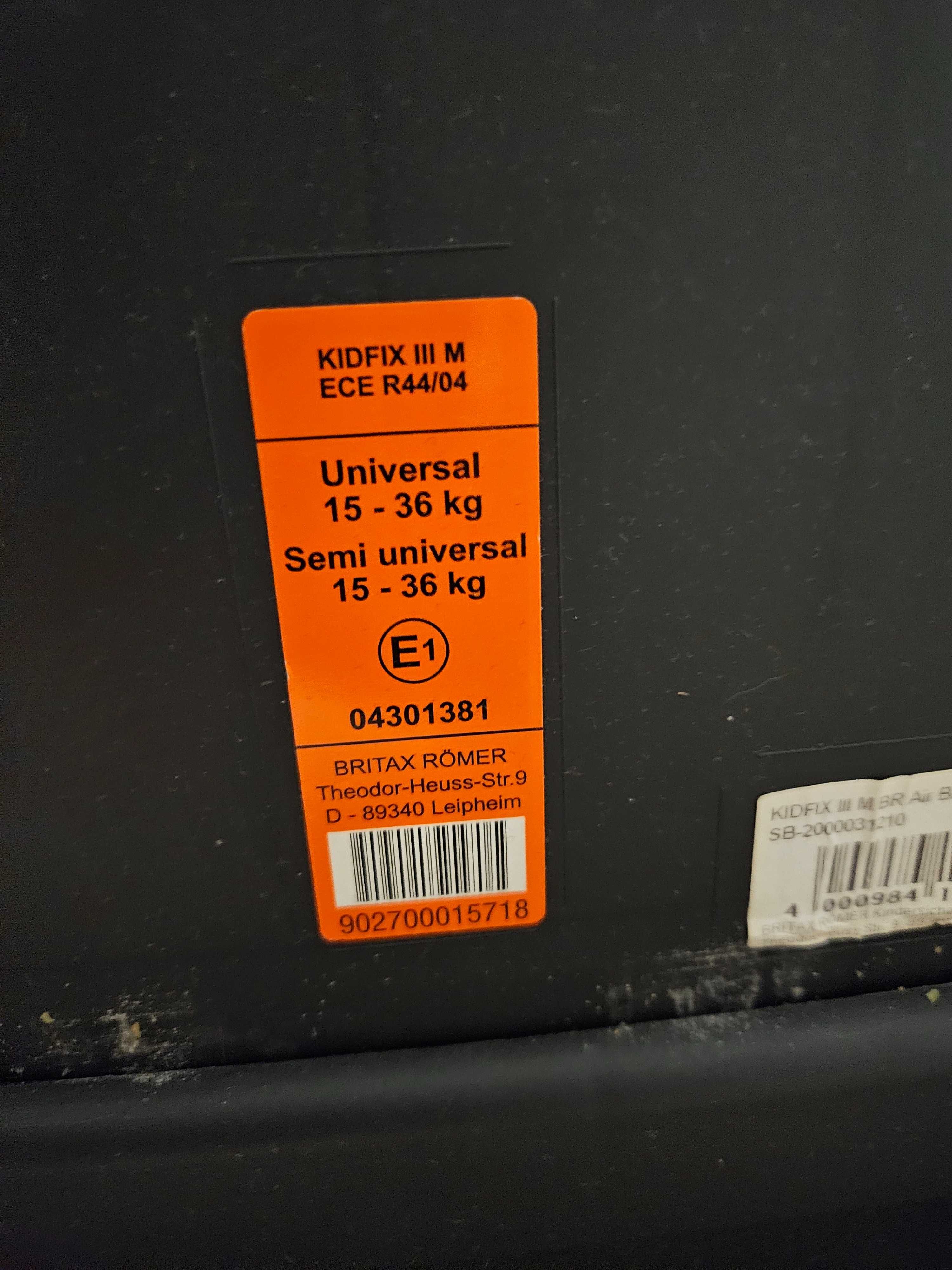 Fotelik Britax Romer Kidfix III M 15-36kg, isofix