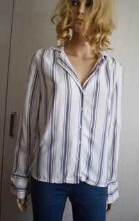 Koszula 34 XS cienka zwiewna długi rękaw letnia S bluzka