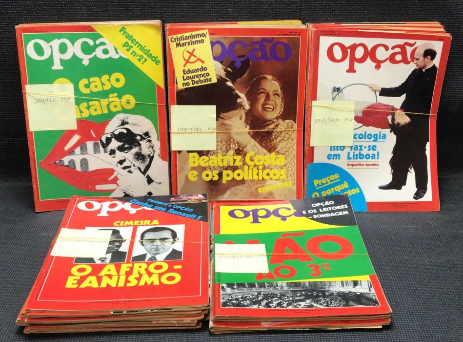 Revistas Opção 1976 e 1977– diversos números