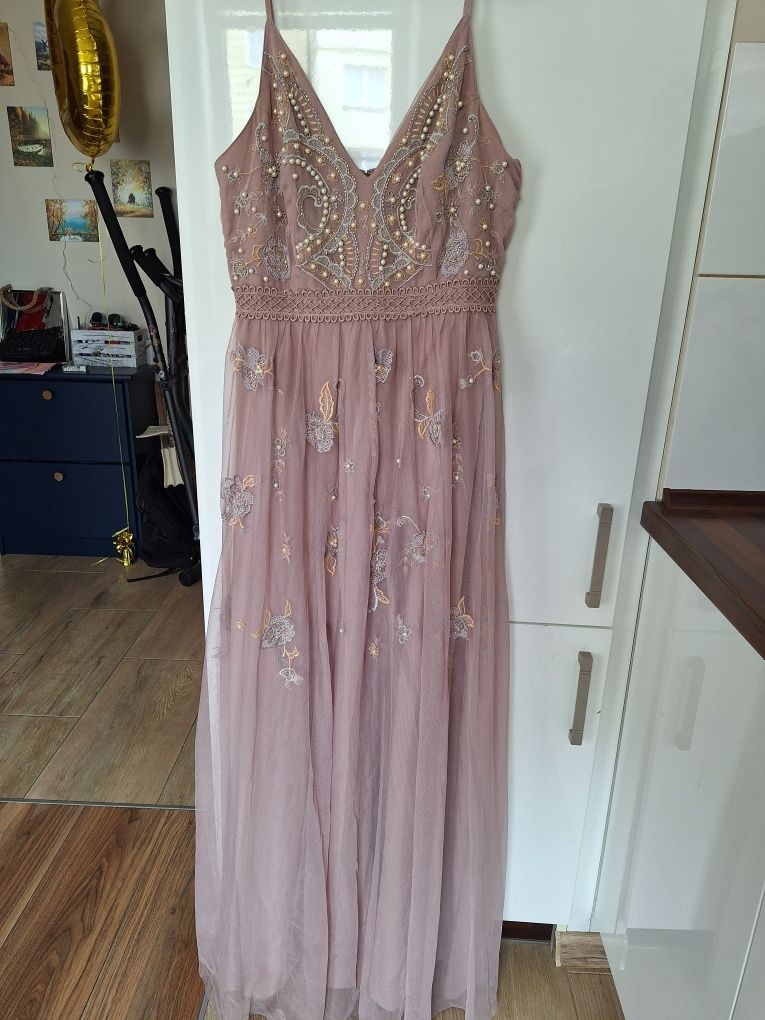 Sukienka maxi ze zdobieniem Asos design 38 M