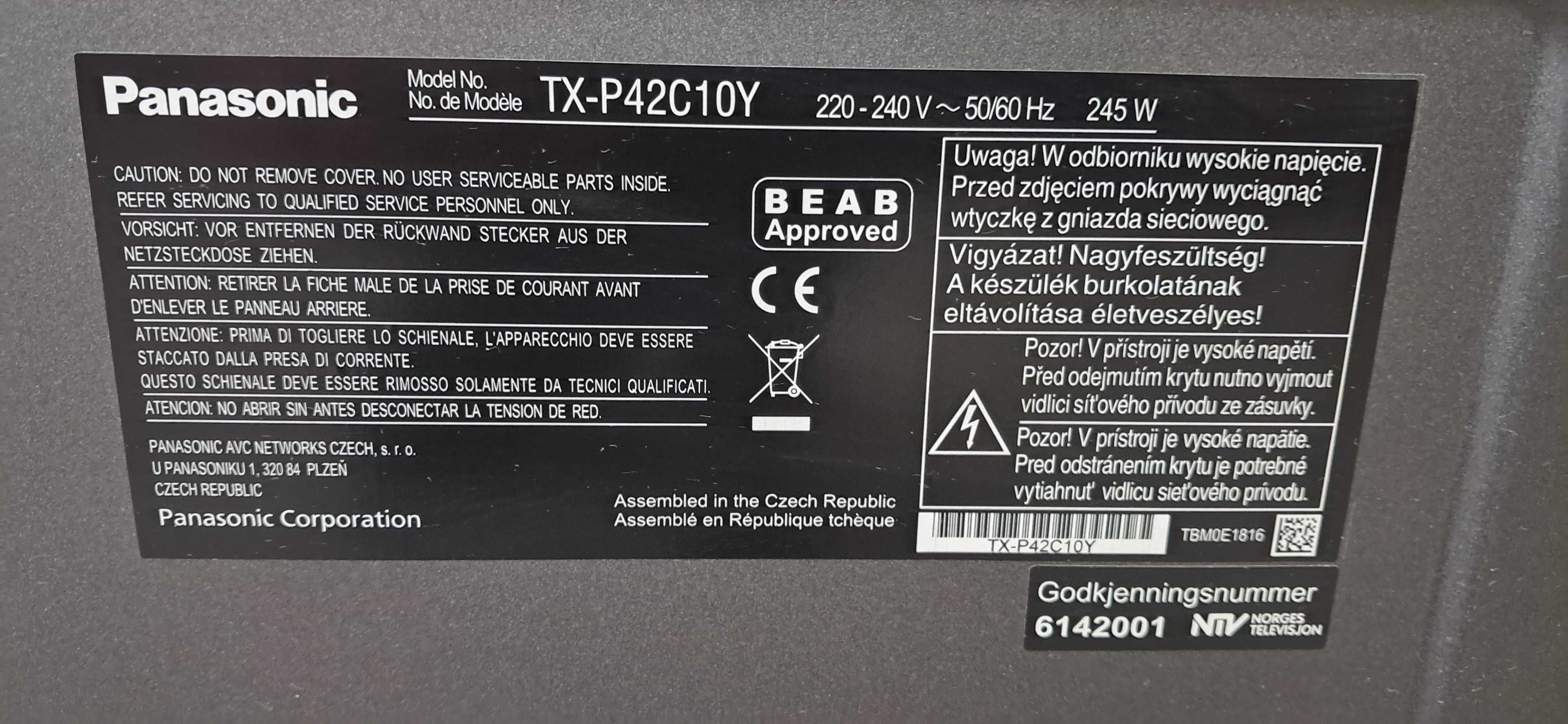 Telewizor plazmowy Panasonic 42"