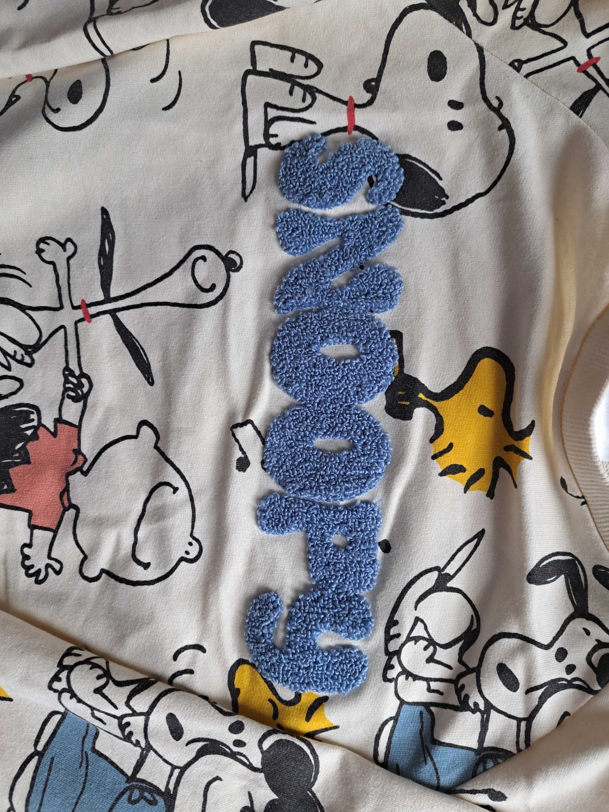 Komplet zestaw Peanuts Snoopy Sinsay bluza krótkie spodenki, 134 cm.