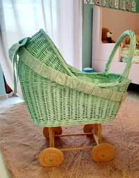 Wiklinowy wózek dla lalek LILU