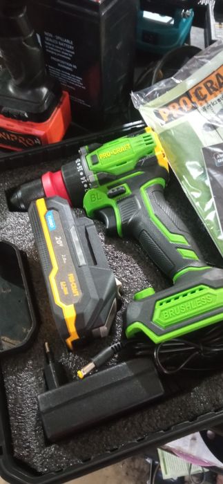 Шуруповерт brushless Pro-craft 20v 3 роки гарантії