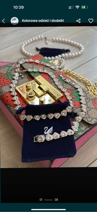 Komplet naszyjnik i bransoletka zestaw bizuterii