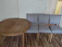 Stół okrągły z krzeslami