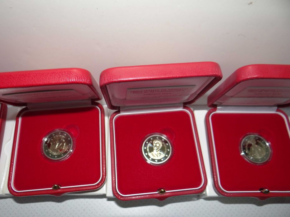 moeda 2€ Monaco 2017 / 2018 / 2019 / 2020 / 2023 Proof