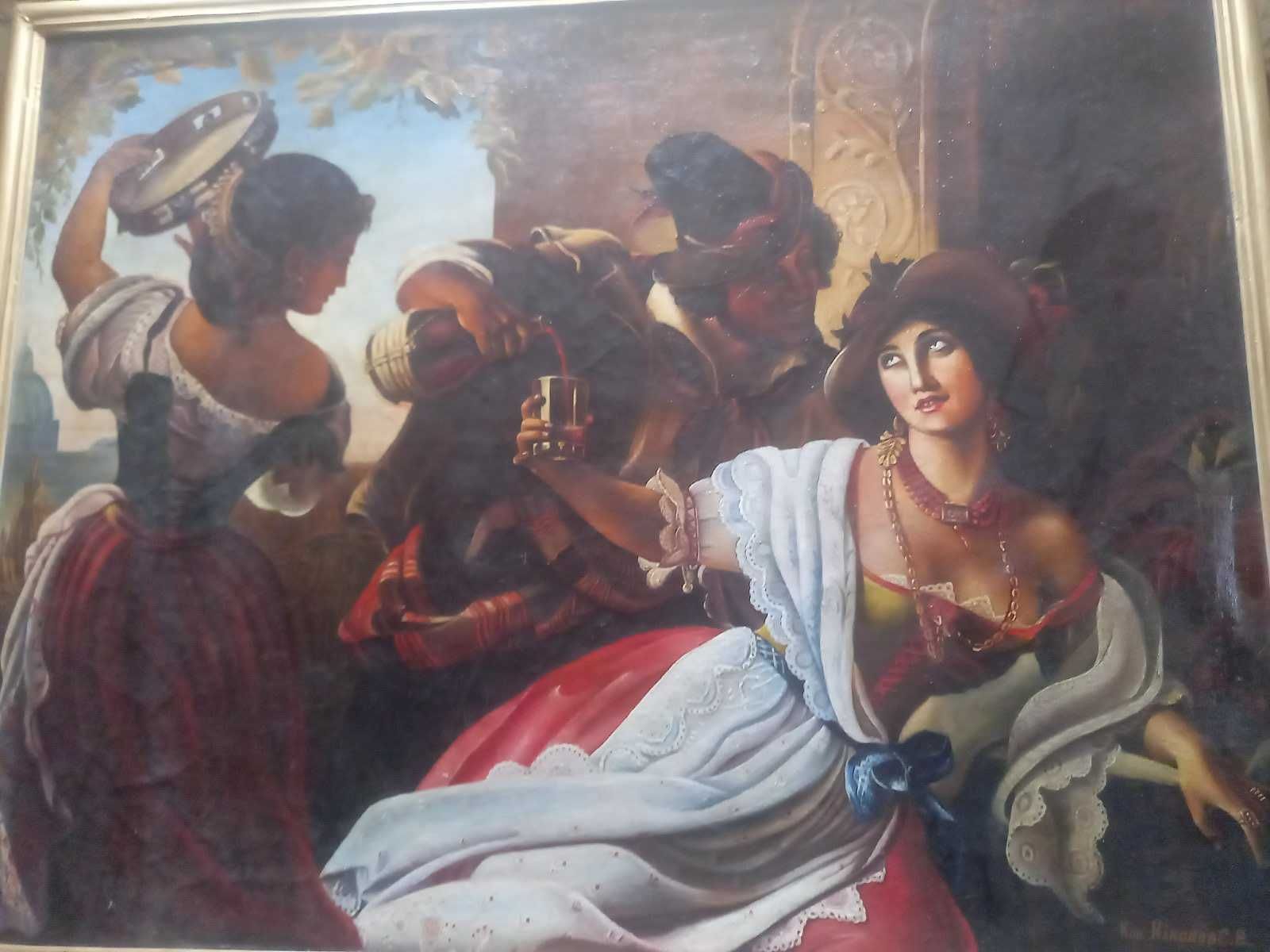 Картина "Жовтневе свято в Римі", художник Ніконов Є.В., 1959 р.