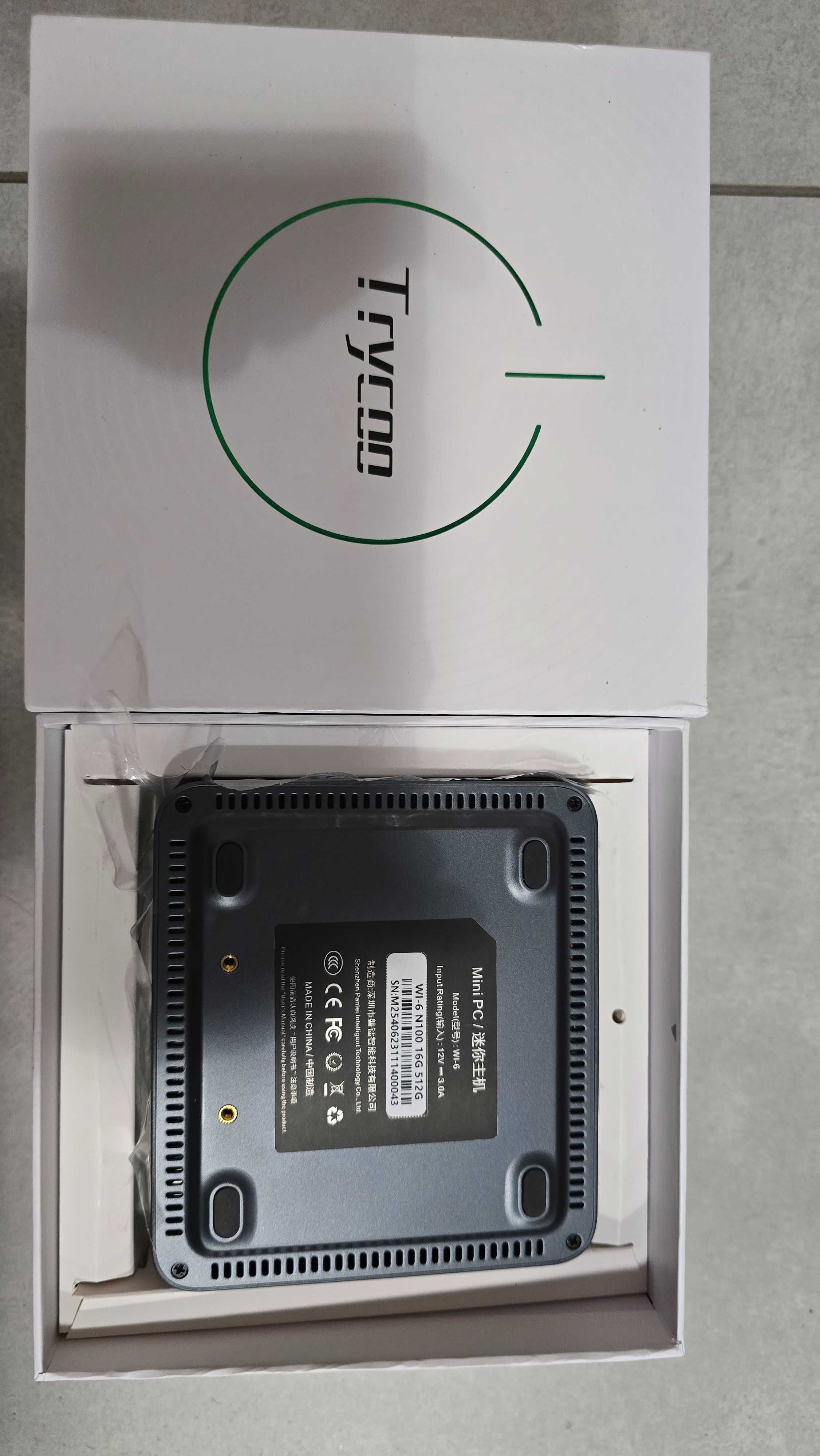 Przenośny mini komputer Trycoo
Mini PC WI-6 N100 Procesor WI-6-16-512