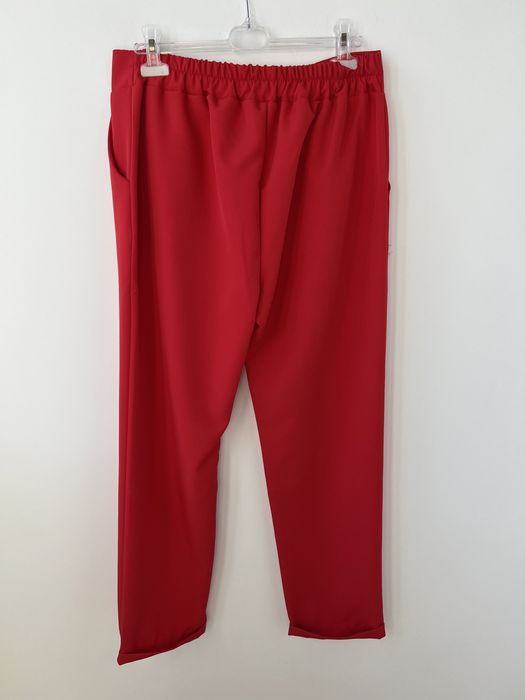 Spodnie damskie eleganckie czerwone r.XXL