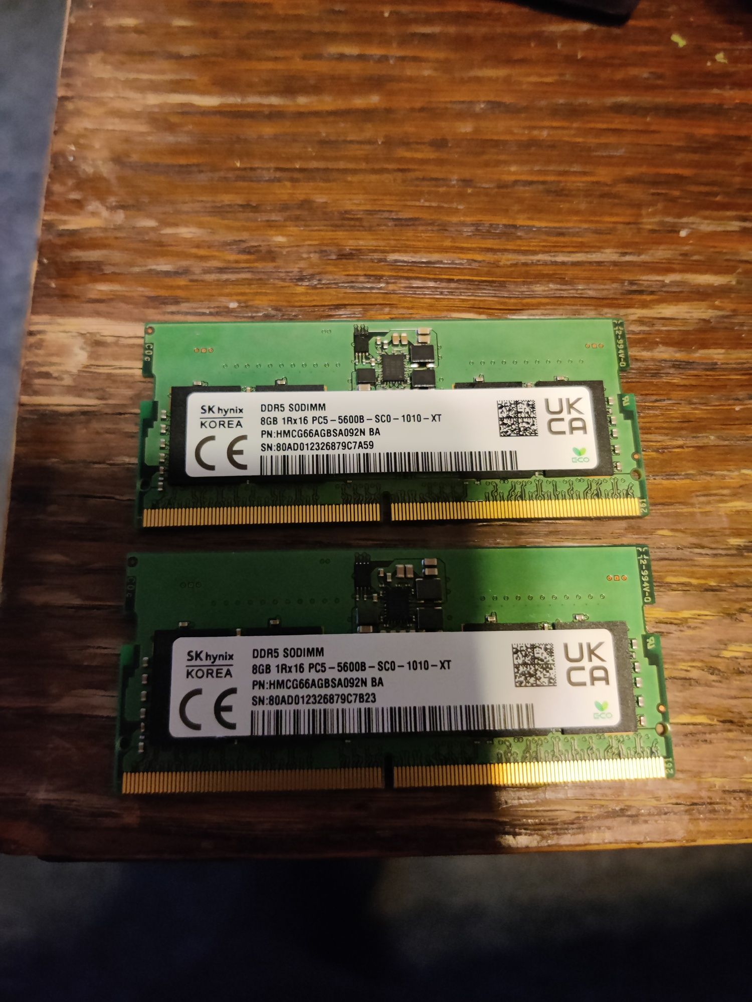 2x8gb RAM DDR5 do laptopa