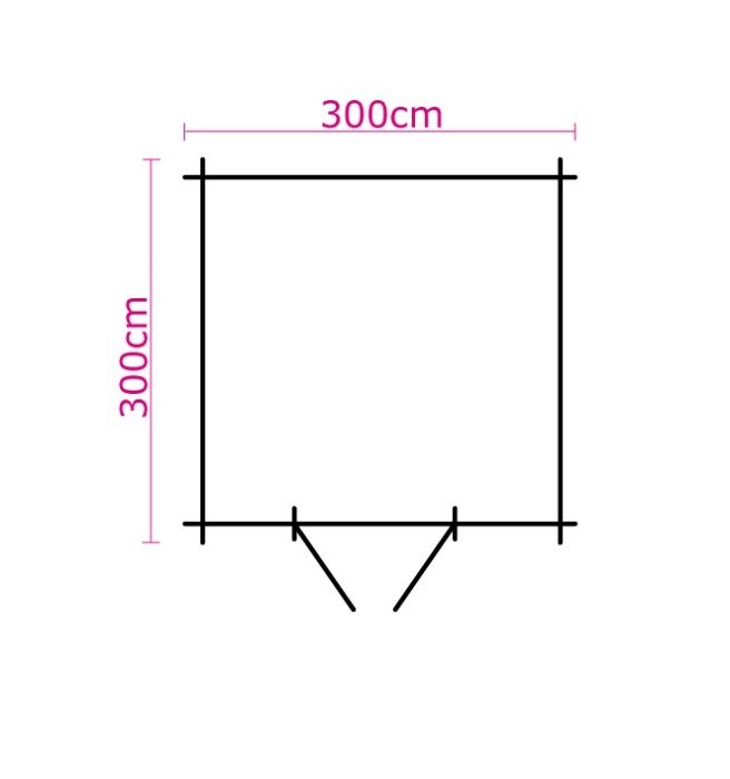 Domek drewniany ogrodowy narzędziowy 3x3m 34mm SUPER GRUBOŚĆ RATY