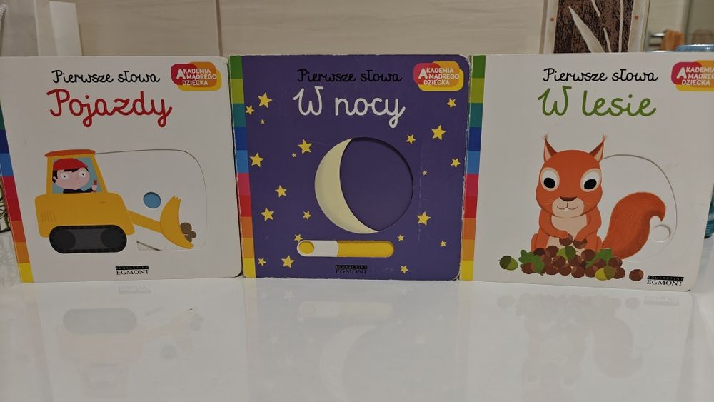 Książeczki 3 szt. ruchome.