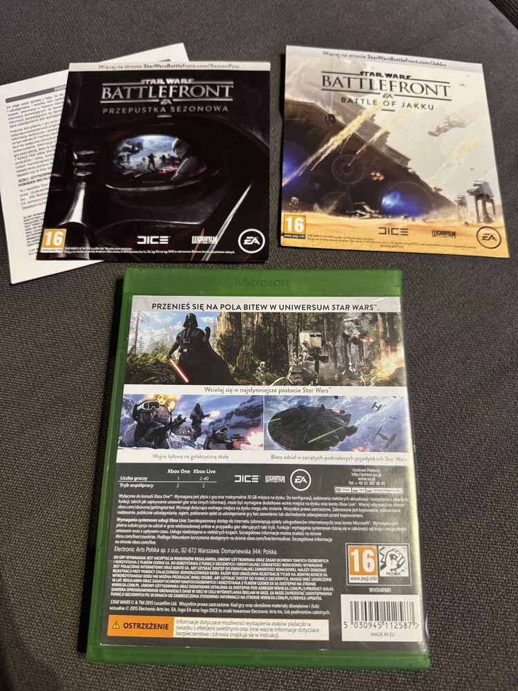 Płyta z grą battlefront na Xbox one z pudełkiem jak nowa
