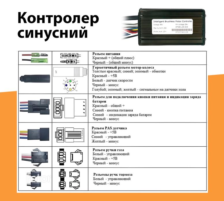MXUS! РЕДУКТОРНЫЙ Электронабор для велосипеда 350w, електронабір