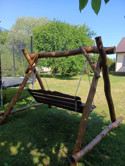 Dębowa Huśtawka na wymiar. Możliwość dowozu oraz montażu.