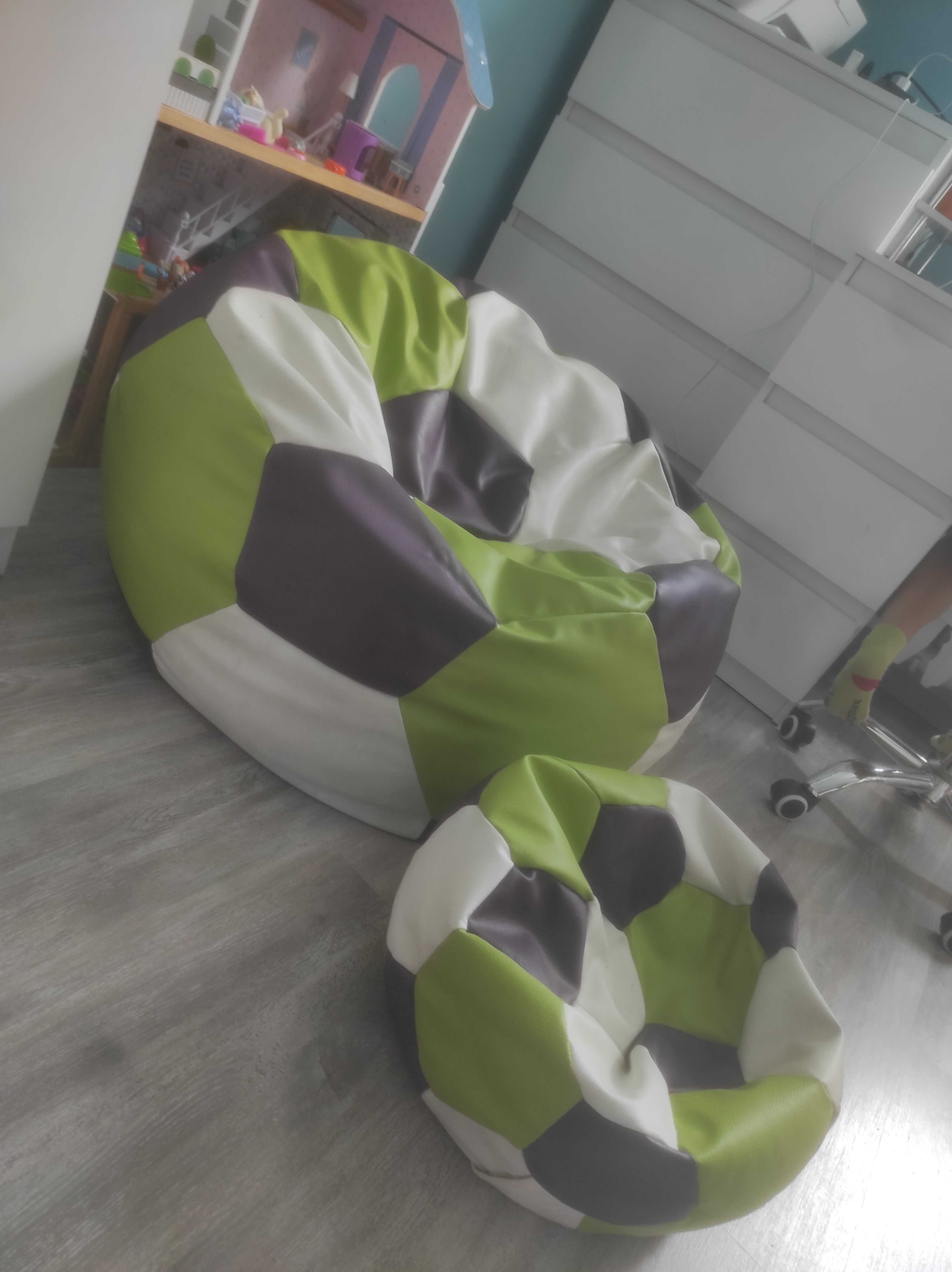 Pufa z podnóżkiem xxl