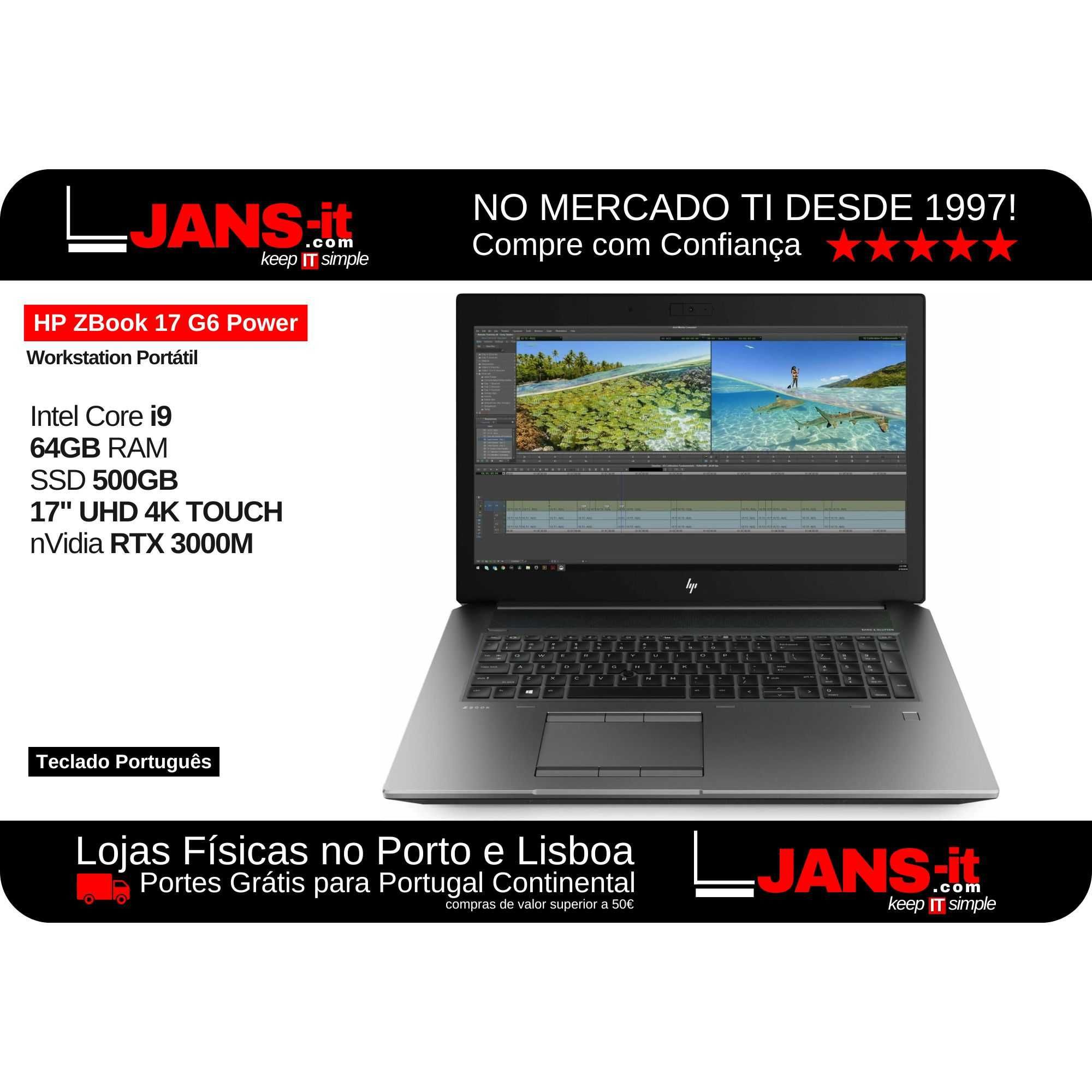 HP ZBook 17 G6 Power | i9-9880H | 64GB | SSD 500GB | 17.3" UHD 4K