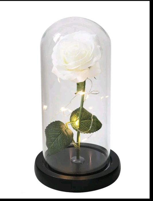 Róże w szkle swiecace ...24 róże  Led z wtyczką USB lampka nocna na pr