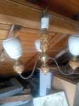Lampa ceramiczna -szklane klosze- 3 żarówki