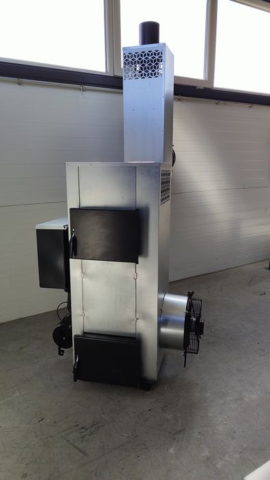 Nagrzewnica do warsztatu koza na olej+drewno 30kw do 400m piec nadmuch