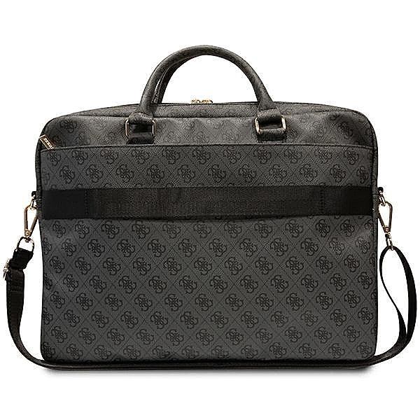 Torba Guess 4G Printed Stripes na laptopa 16" - czarna