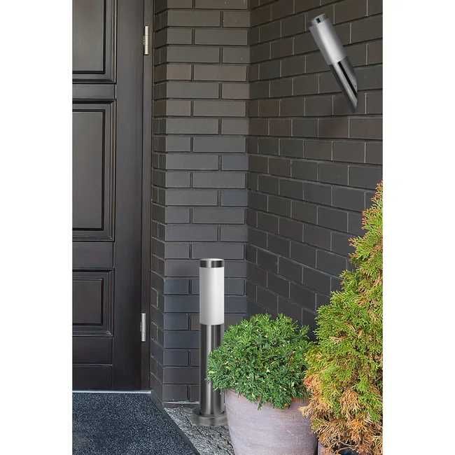 Lampa ogrodowa stojąca LOS / LIVIA IP44 srebrna E27 POLUX 45cm