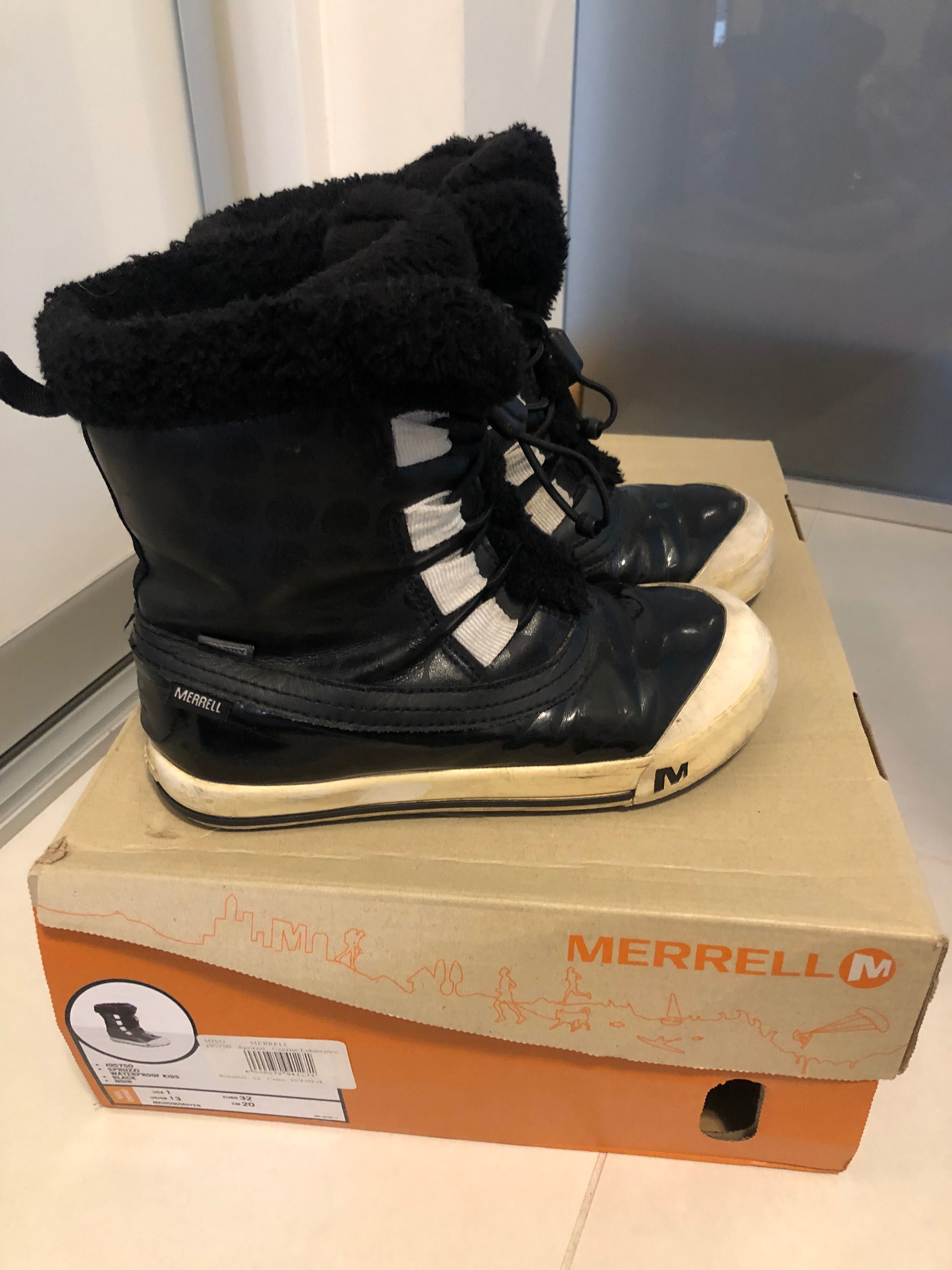 MERRELL r. 32 (20 cm) śniegowce nieprzemakalne wodoodporne kożuszek