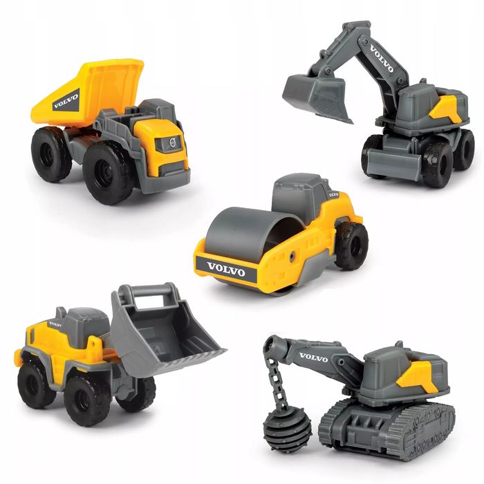 Dickie Construction. Pojazdy budowlane Volvo. Dickie Toys