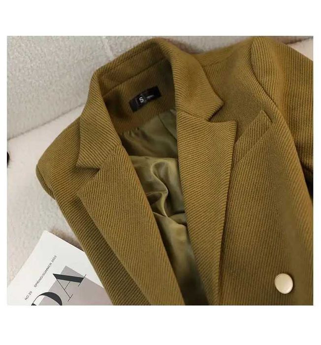 Елегантний жіночий піджак коричнево-зеленого кольору