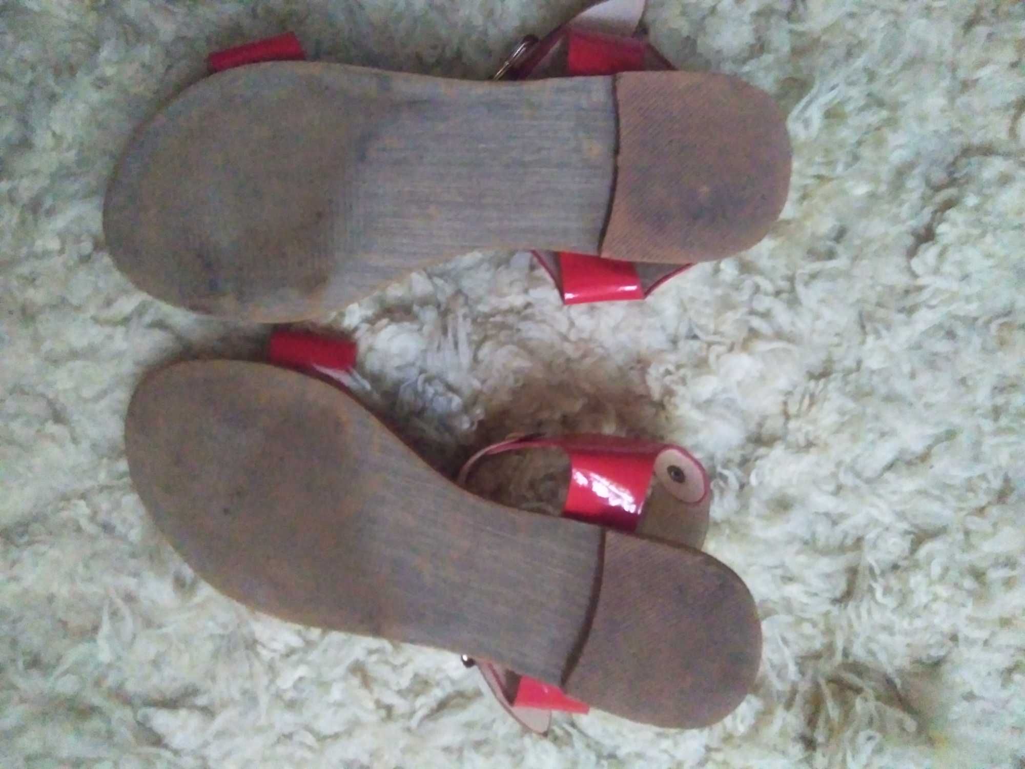 sandały damskie vices klapki buty letnie rozmiar 39 czerwone